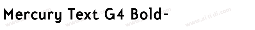 Mercury Text G4 Bold字体转换